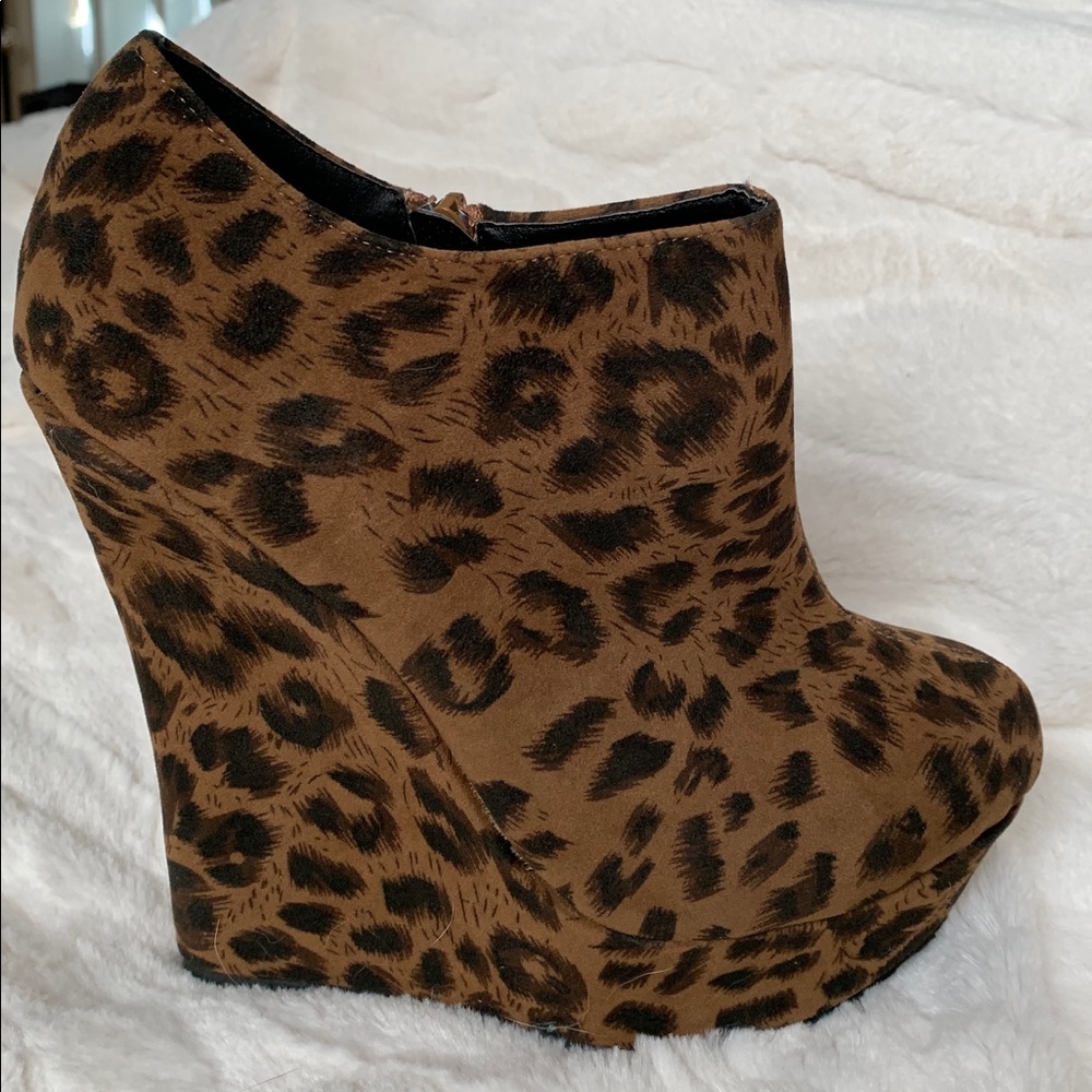 Dollhouse Animal Print Playform Booties